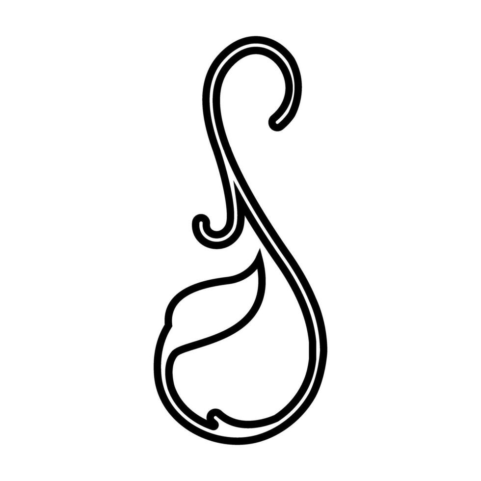 decorative swirls icon over white background, line style, illustration vector