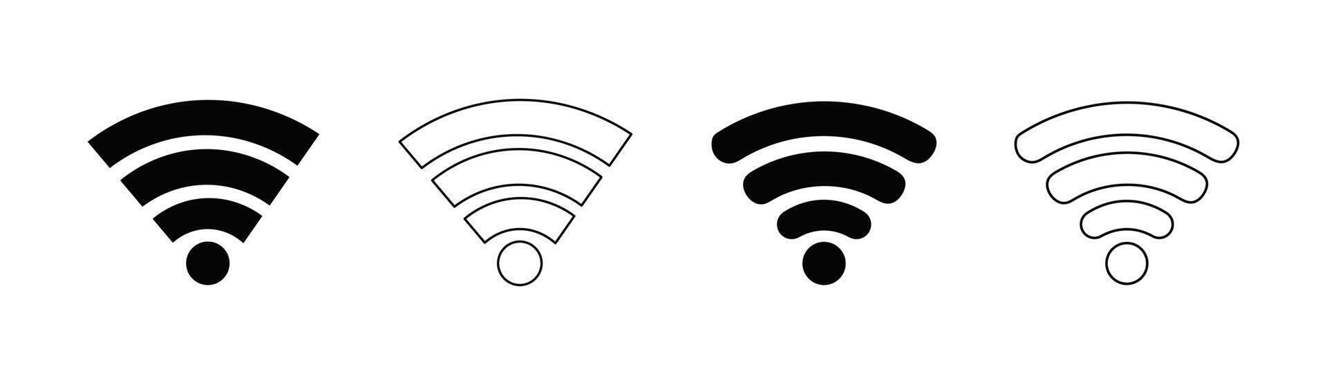 Wi Fi icon set. Wireless internet symbol.. signal symbol. illustration vector