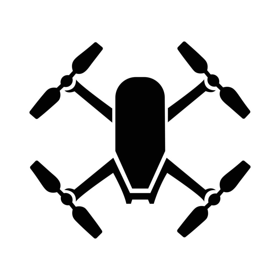 Drone icon, drone quadcopter with action camera icon vector