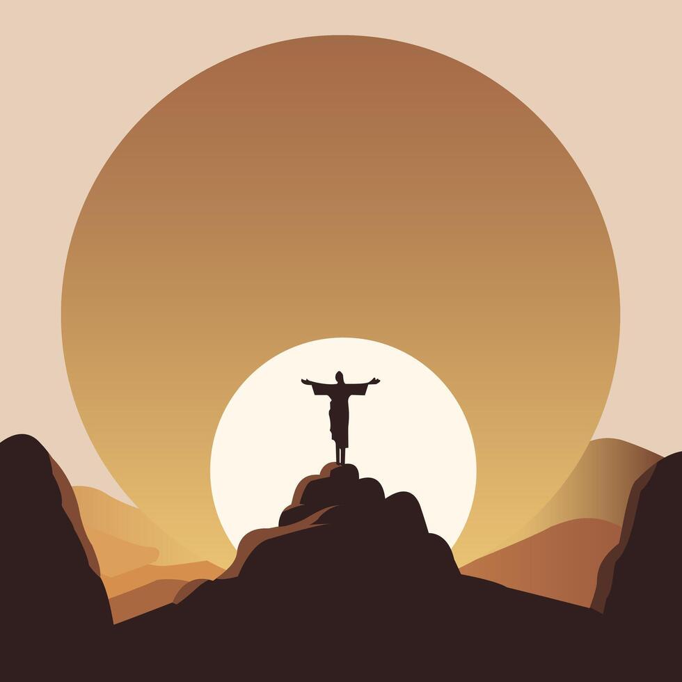 Joyful Easter Sunday in Flat Design vector
