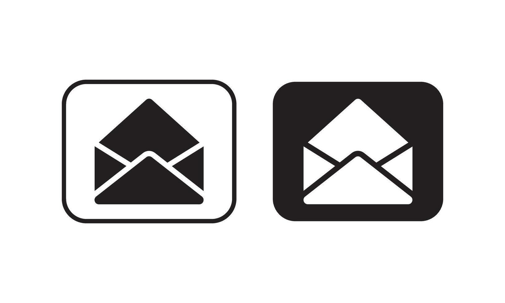 email icon in two styles isolated on white background design vector