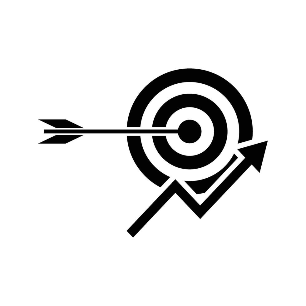 illustration of business target and plan icon vector