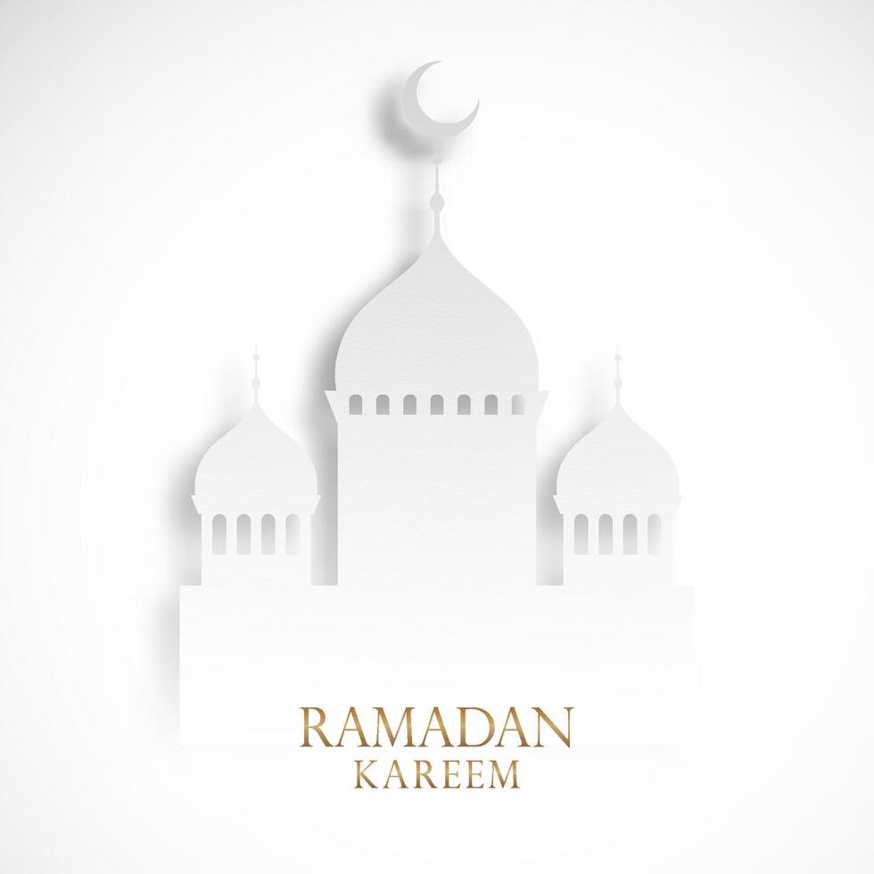 Elegant minimal background for Ramadan Kareem vector
