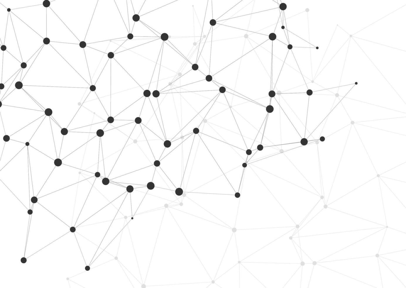 Modern tech background with network connections design with connecting lines and dots vector