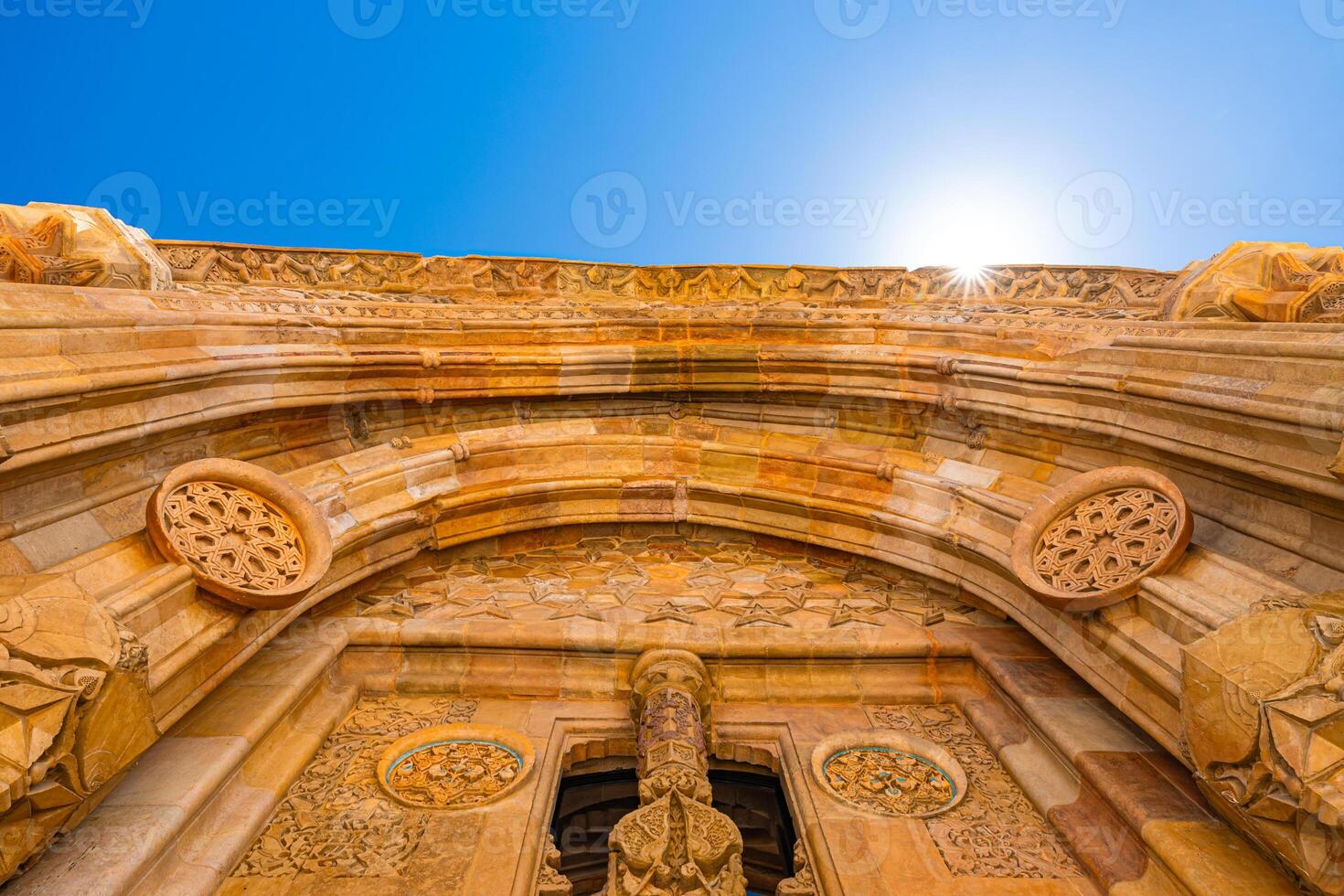 Wide angle view of the gate of Great Mosque and Hospital of Divrigi photo