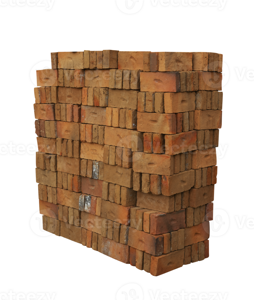 stack of bricks isolated on white png