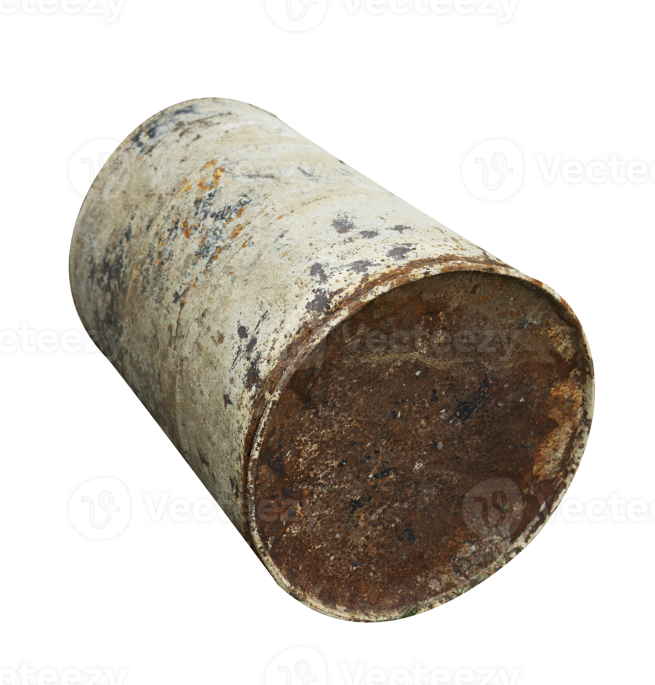 old rusty barrel isolated element png