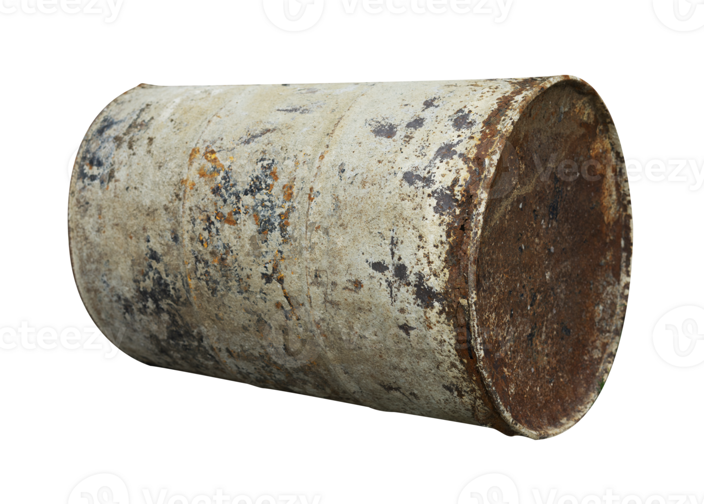 rusty industrial metal drum isolated png