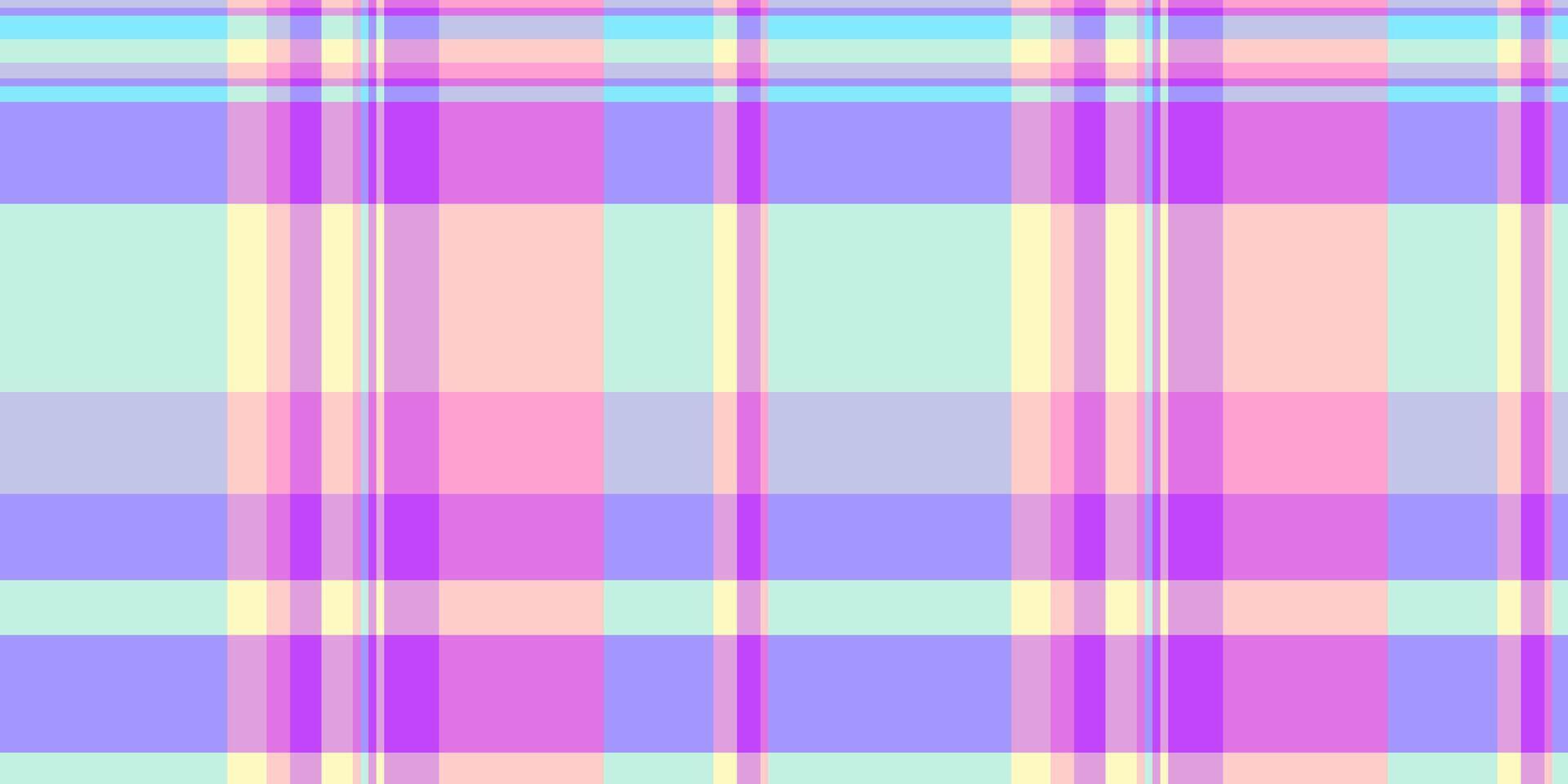 Pastel plaid pattern. Sweet, cheerful design perfect for backgrounds, textiles, or stationery. Evokes feelings of joy and innocence. Ideal for branding, websites, and crafting projects. vector