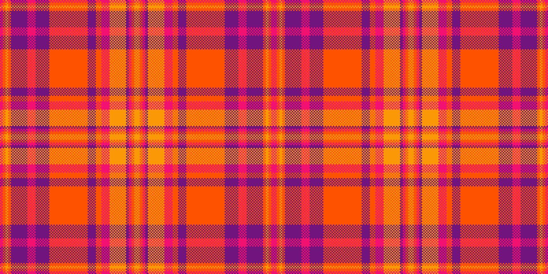 Customizable plaid background, selection pattern fabric texture. 60s tartan textile check seamless in bright and purple colors. vector