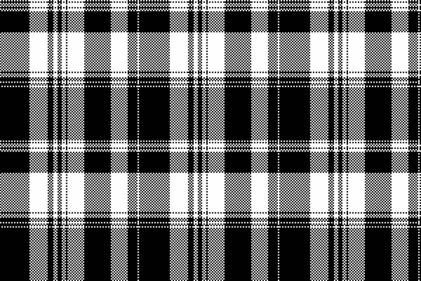 Decor tartan background textile, loft check pattern. Goose foot seamless fabric plaid texture in black and white colors. vector