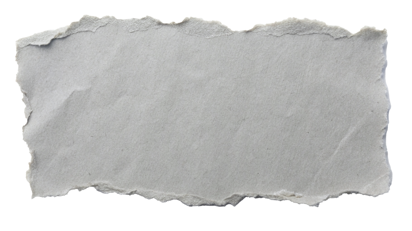 Grey paper with torn edges texture for using as text box png