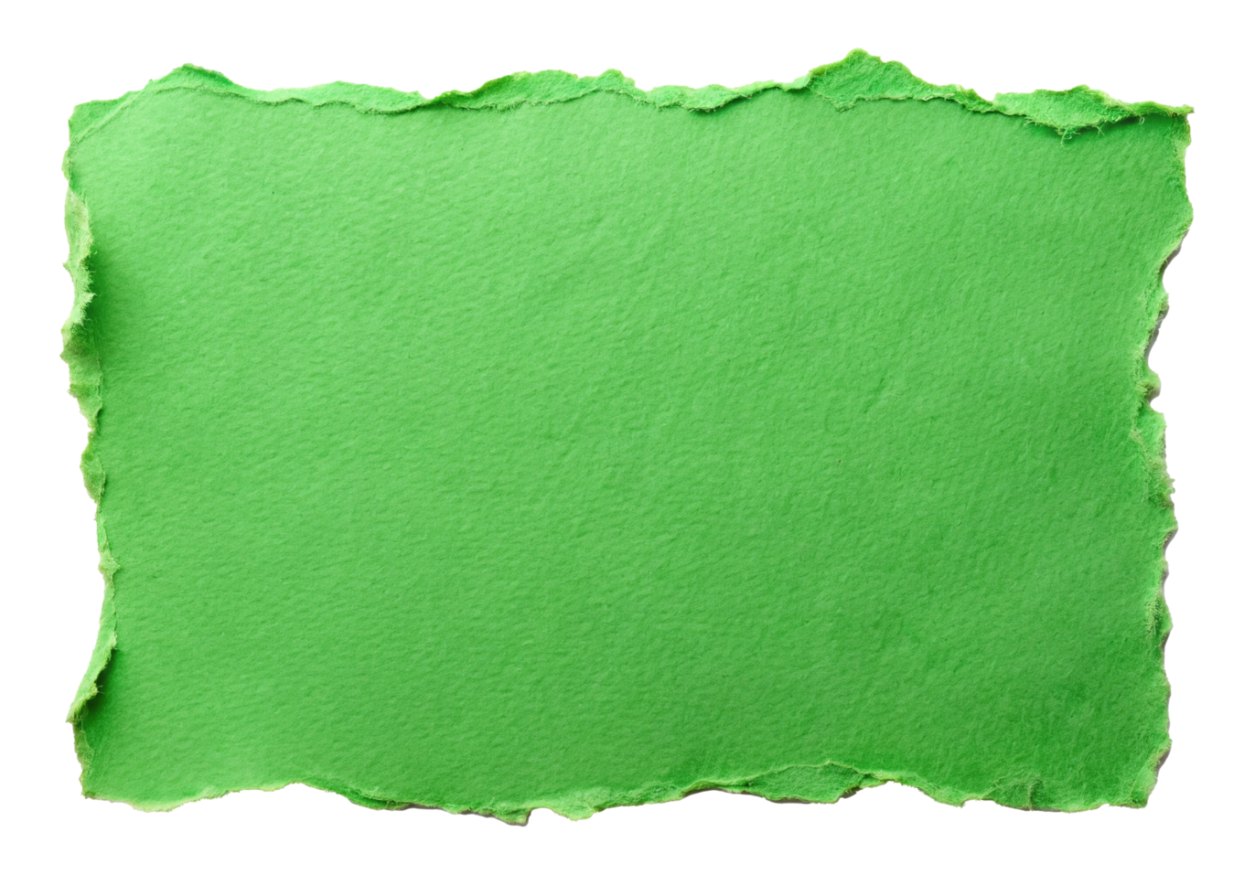 Green paper with torn texture for using as text box png