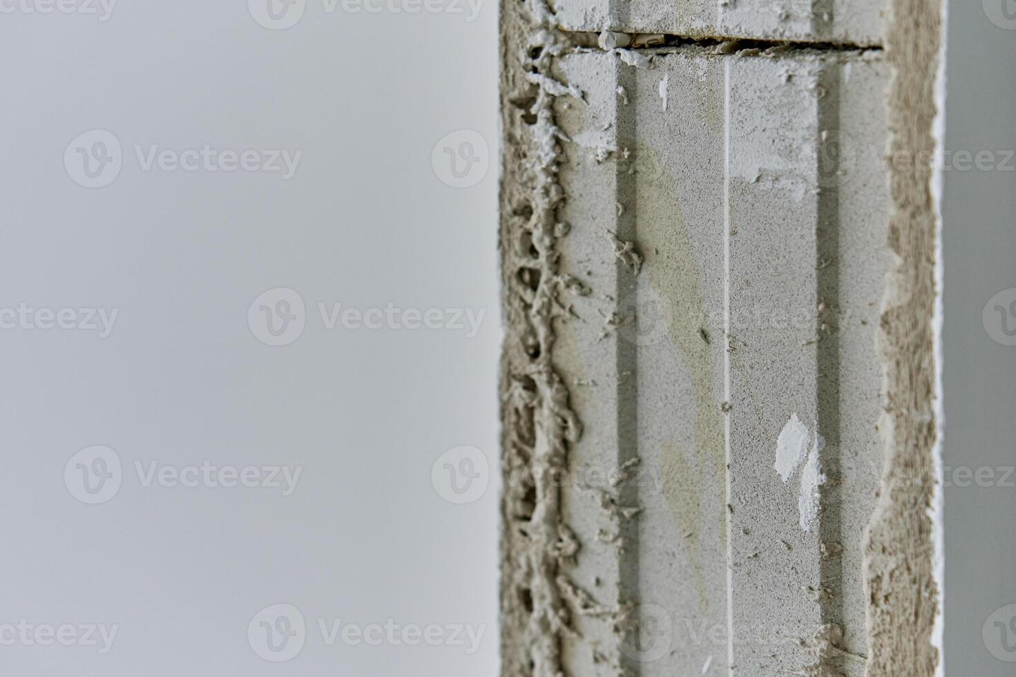 Unfinished doorway in construction site photo