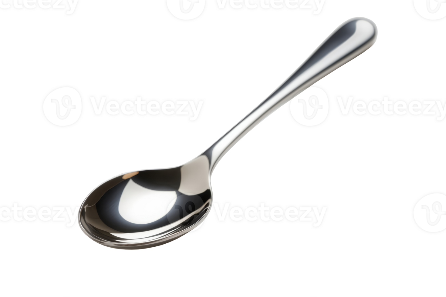 Metal spoon for food. png