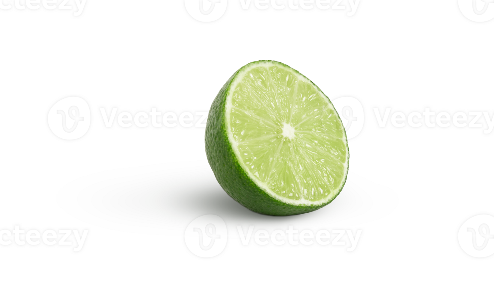 Half of lime isolated with shadow. png