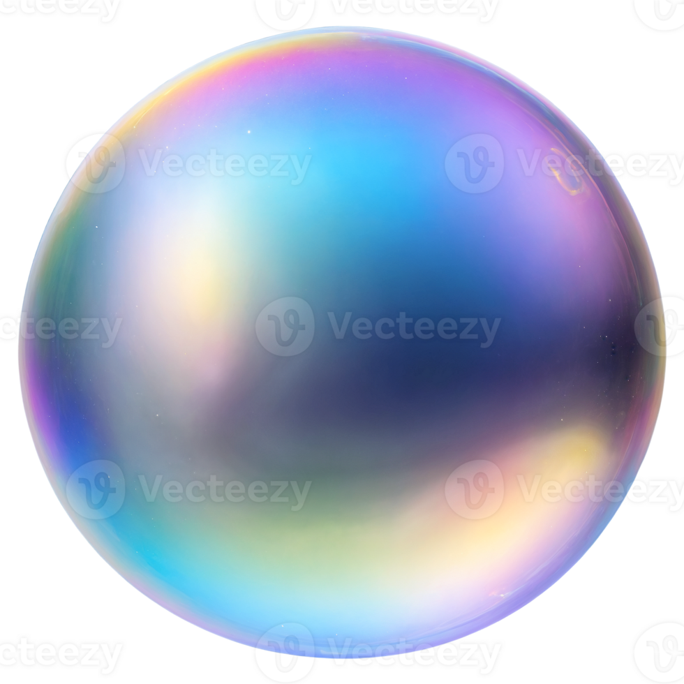 A bubble with a rainbow colored background png