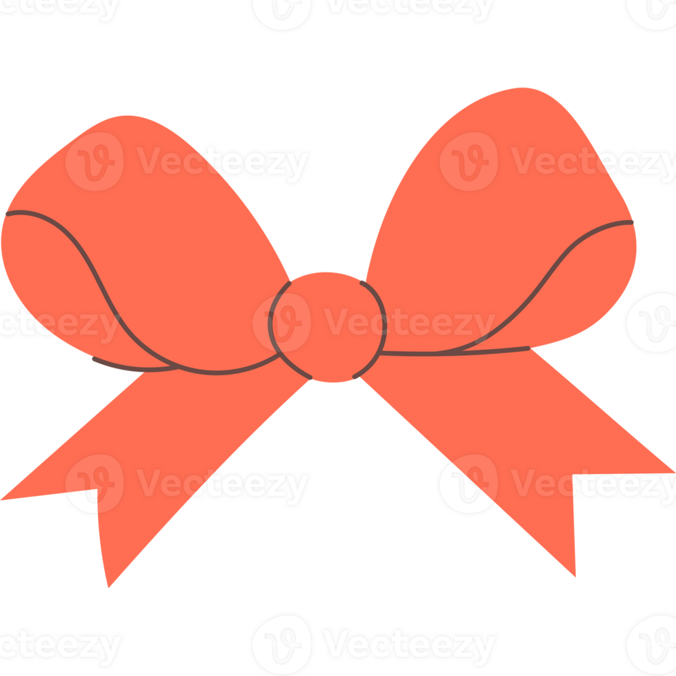 Festive Red Bow Ribbon png