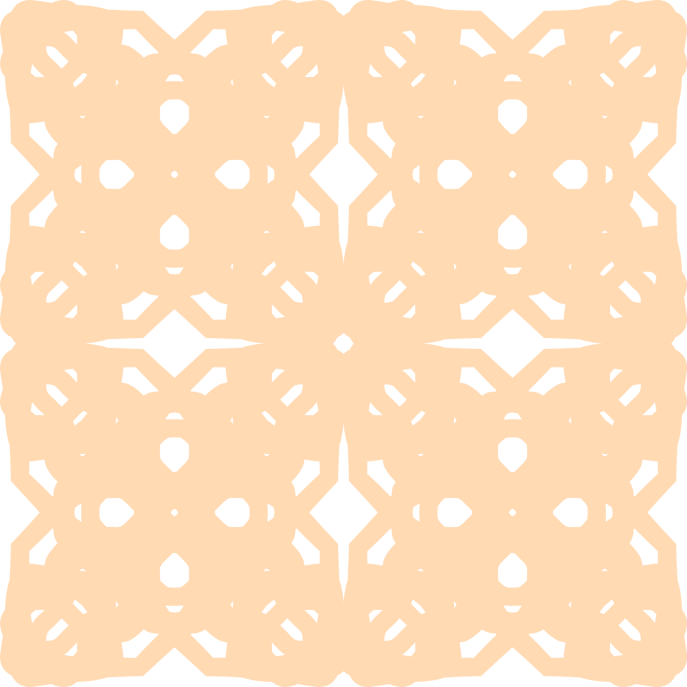 Lace or doilies pattern. Laser cut rectangular designs. Symmetrical patterns. Intricate details. Beige on purple. Contrasting styles. Decorative art. Vintage aesthetic. Isolated object. Flat style. png