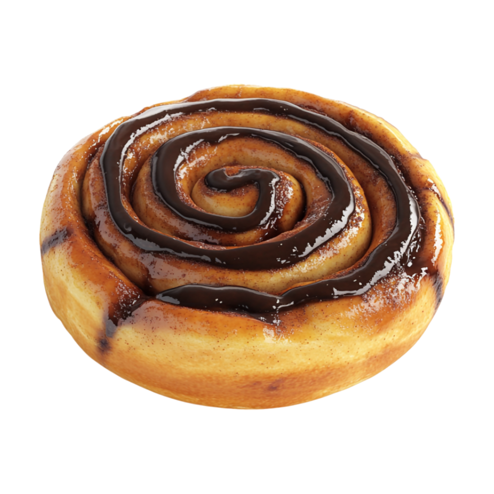 cinnamon roll on a transparent background png