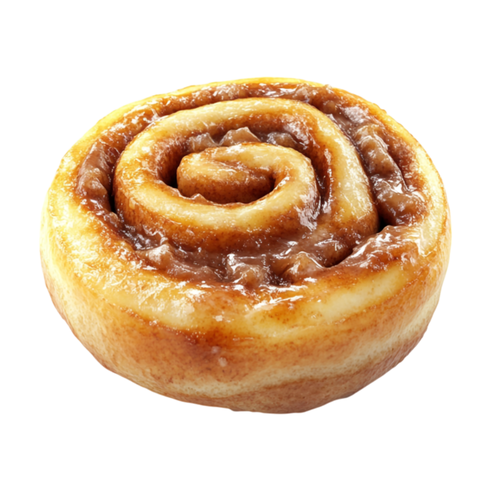 a cinnamon roll on a transparent background png