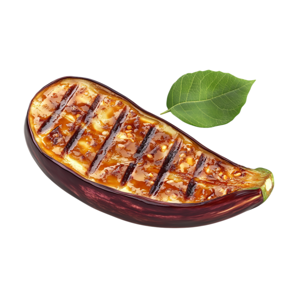 grilled eggplant on a transparent background png