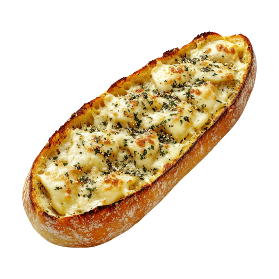 bread with cheese and herbs on it png