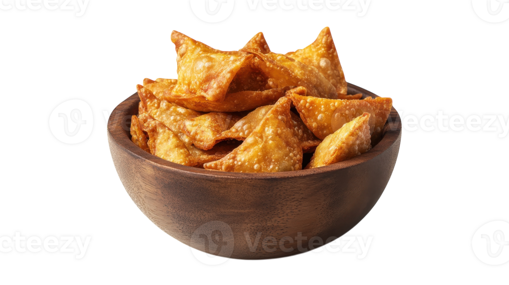 Mouthwatering crispy pastries served in a wooden bowl, perfect for sharing at gatherings or enjoying as a snack png