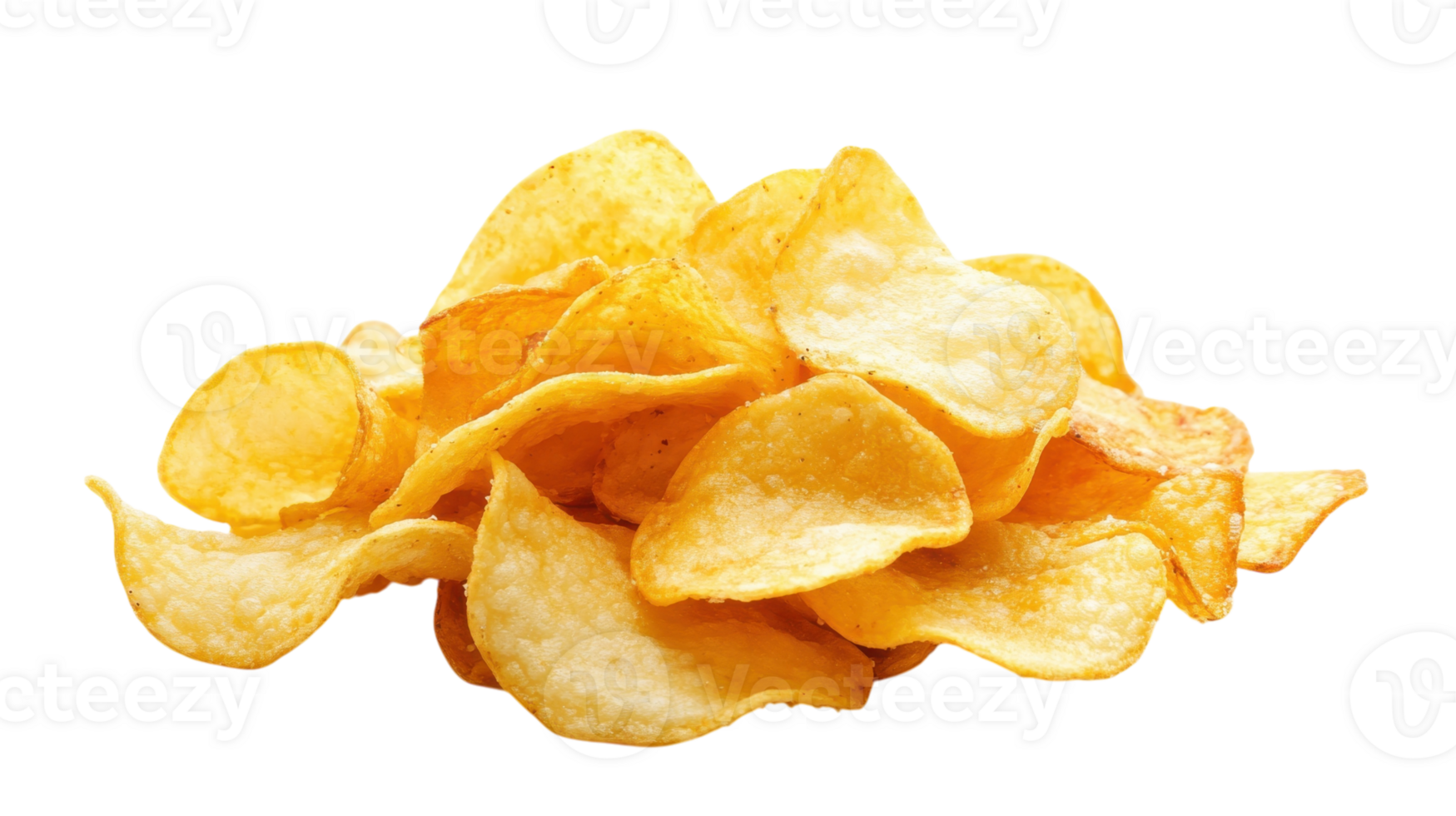 Crispy potato chips stacked high, perfect for snacking at gatherings or watching movies with friends png