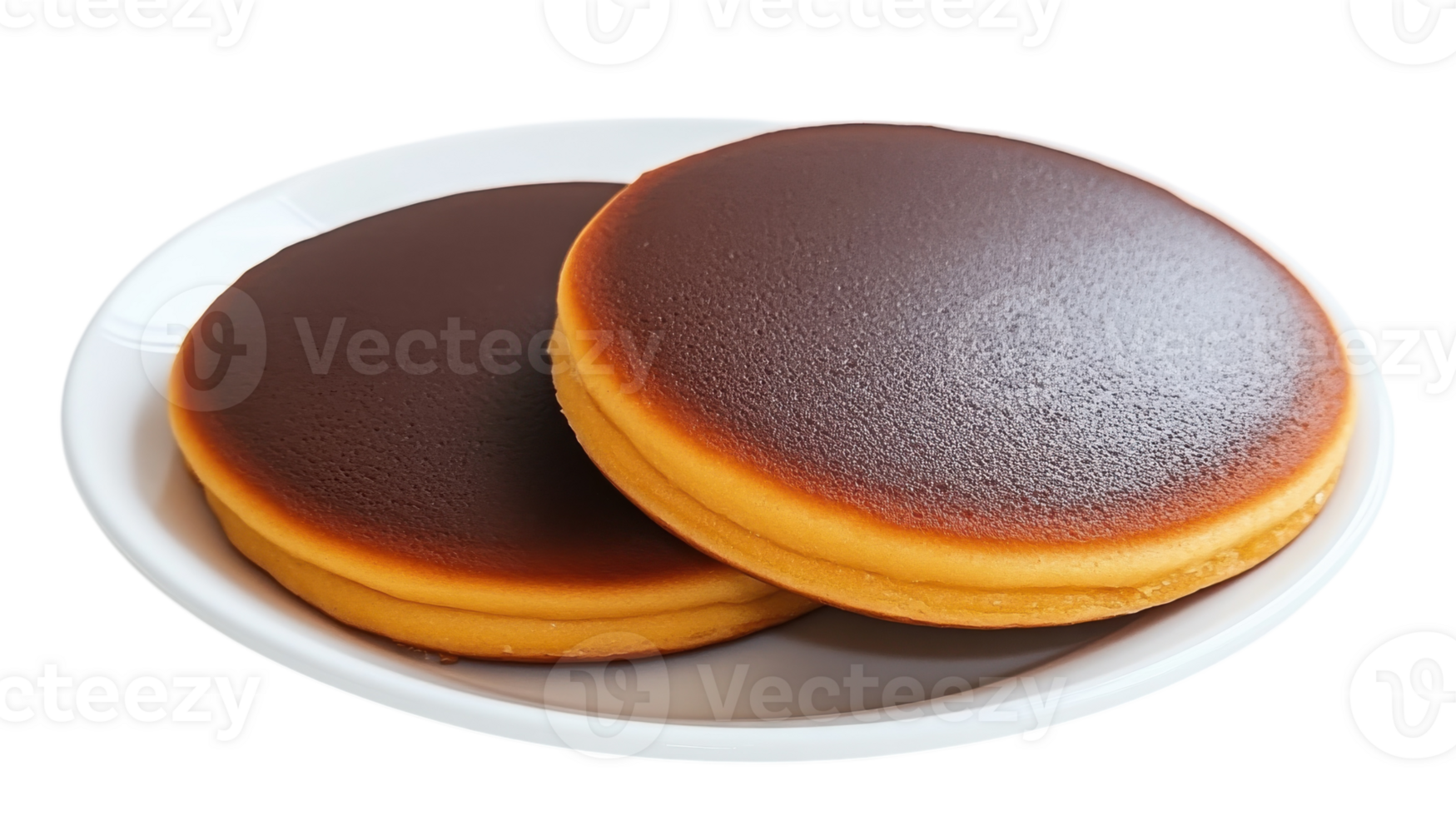 Deliciously cooked pancakes with a golden hue served on a white plate at a cozy breakfast setting png