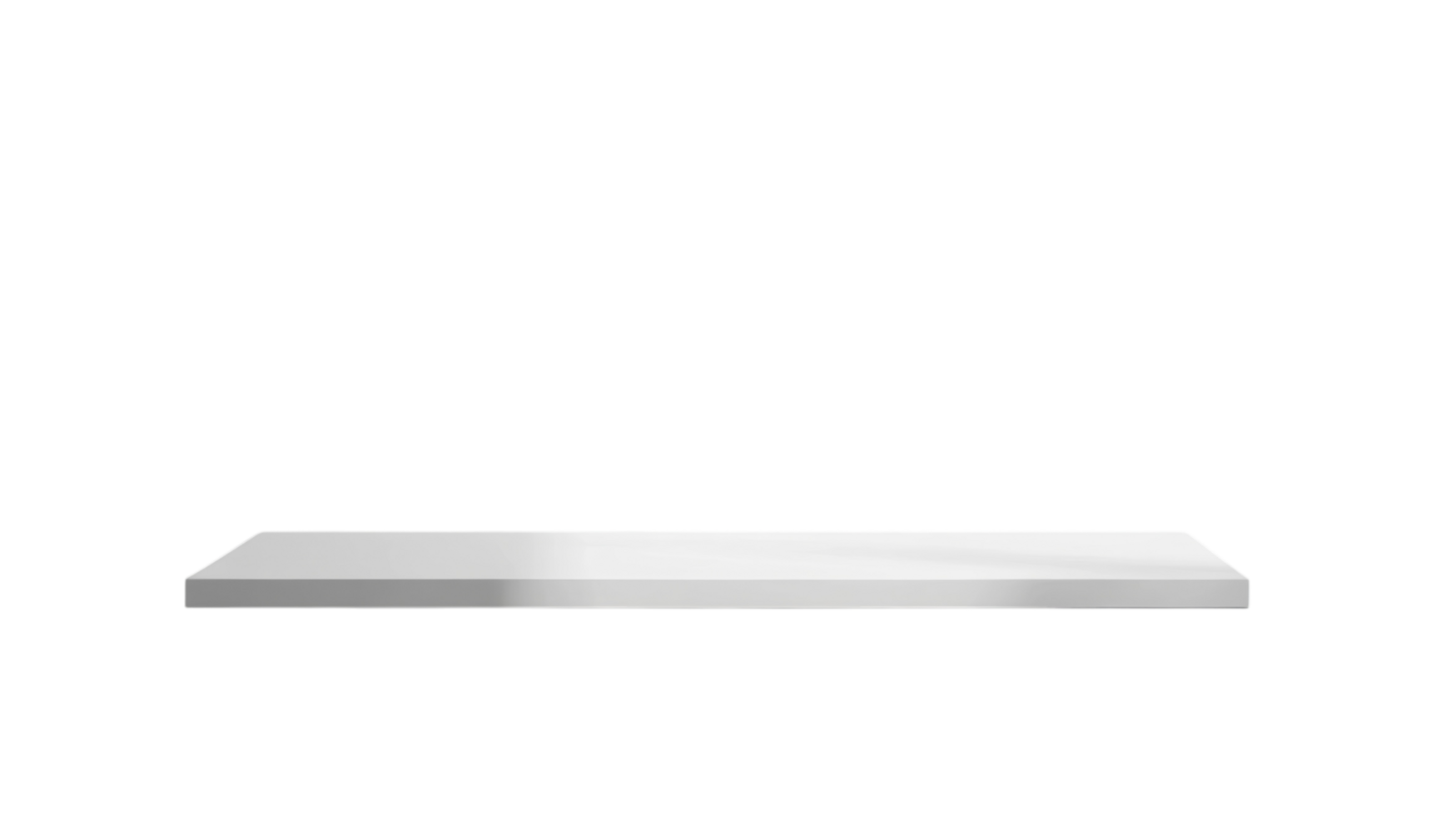 Modern minimalist white tabletop on a clean surface suitable for various decor styles or product displays png