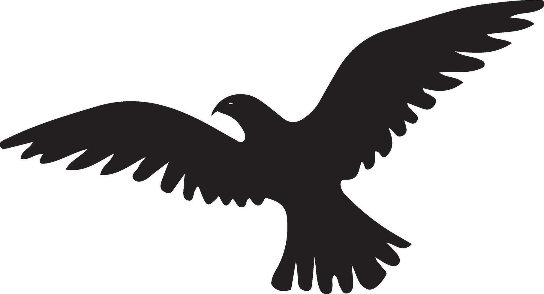 a black silhouette of a bird flying in the air vector