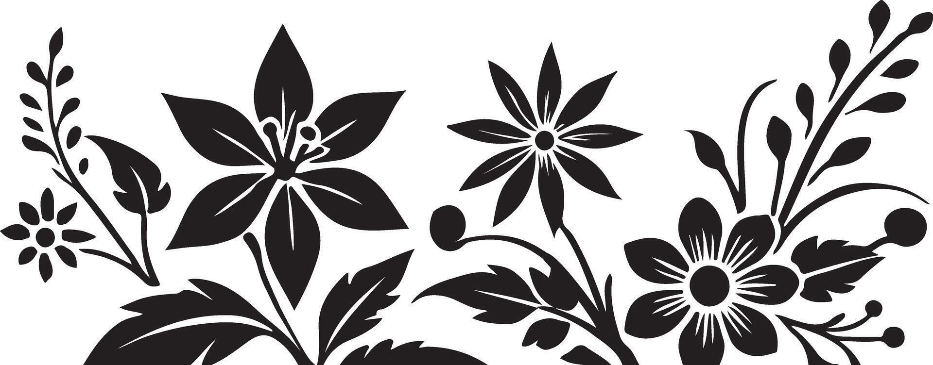 a black and white illustration of flower vector