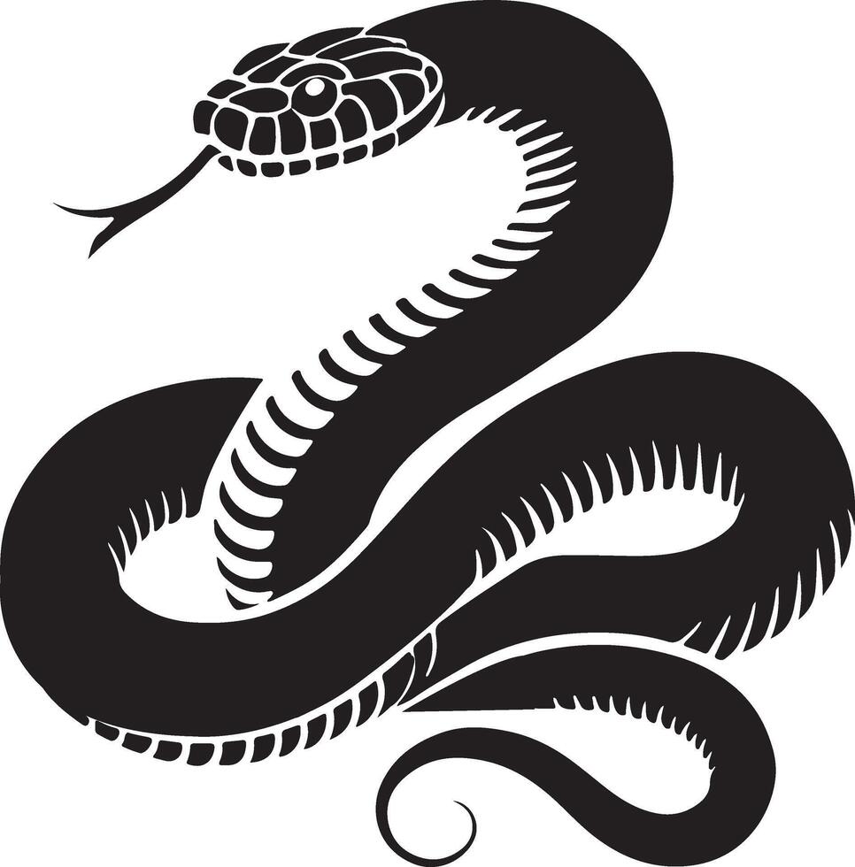 snake on a white background vector