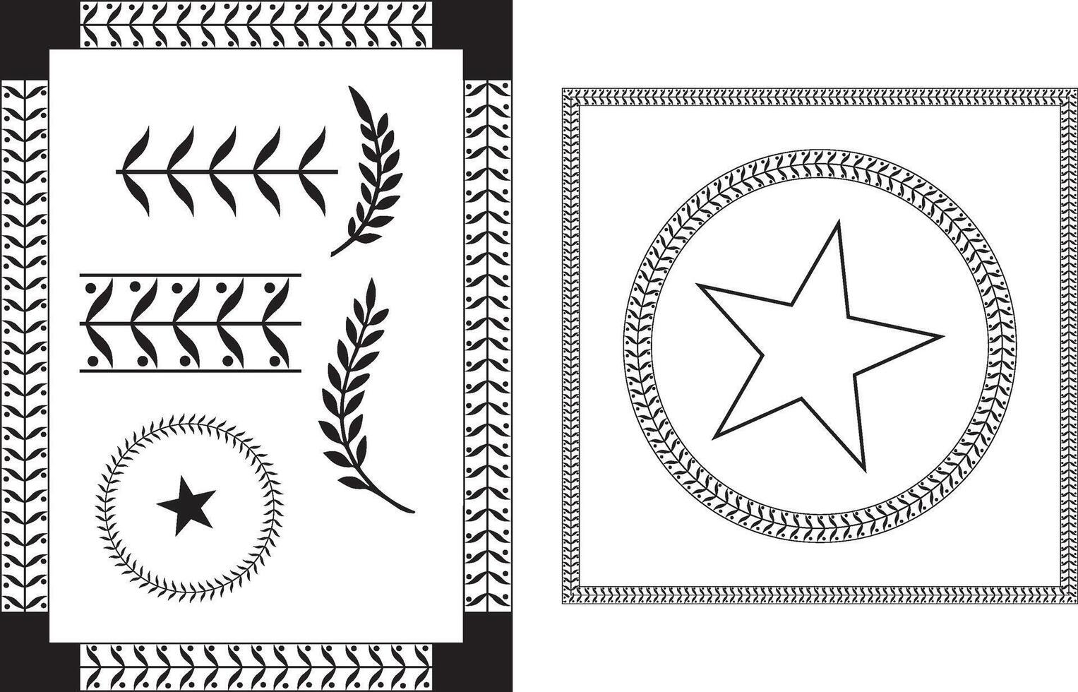 a set of four different designs for a frame vector