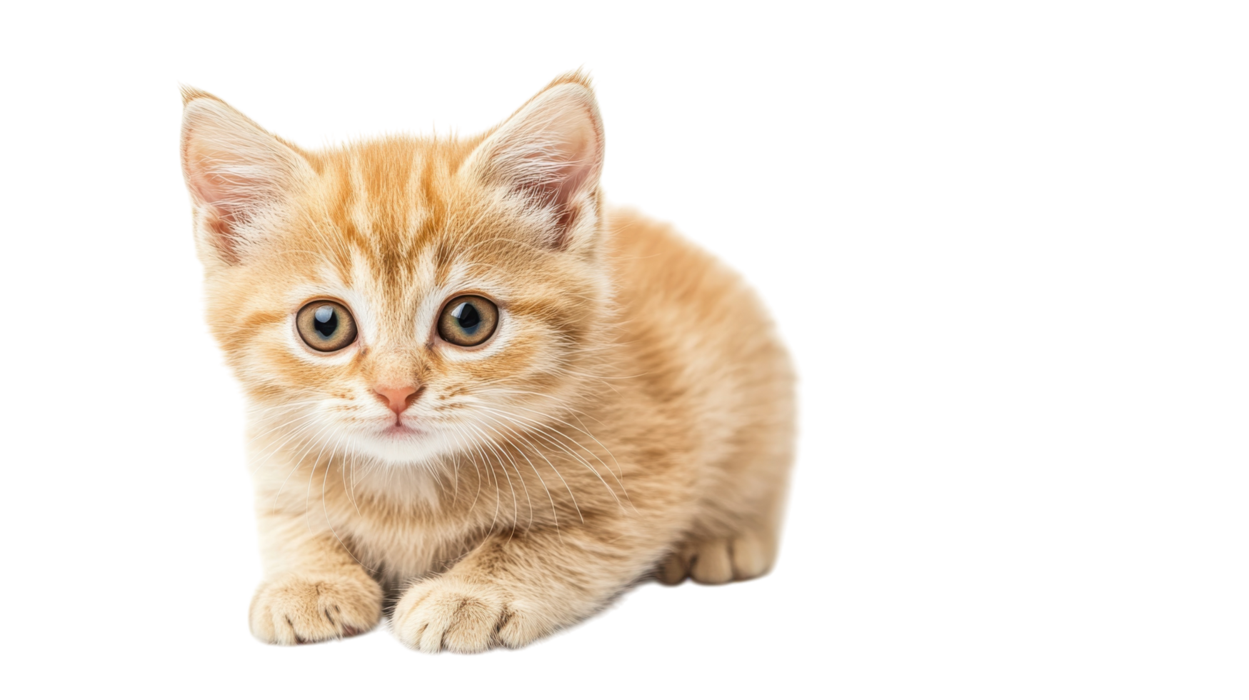 Cute ginger kitten exploring its surroundings with curiosity in a bright indoor setting png