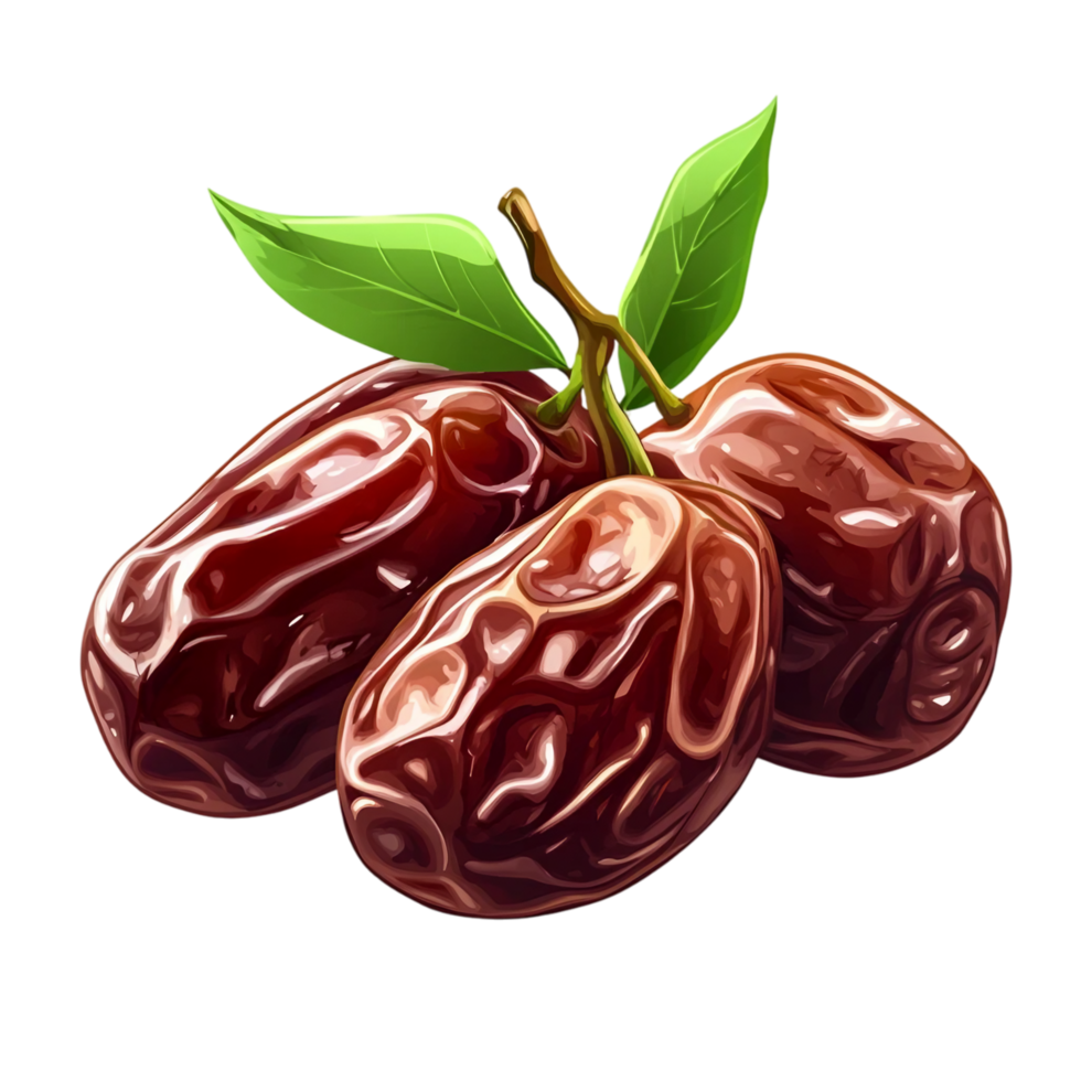 Close-Up of Fresh Juicy Dates Ready to Eat On Transparent Background png
