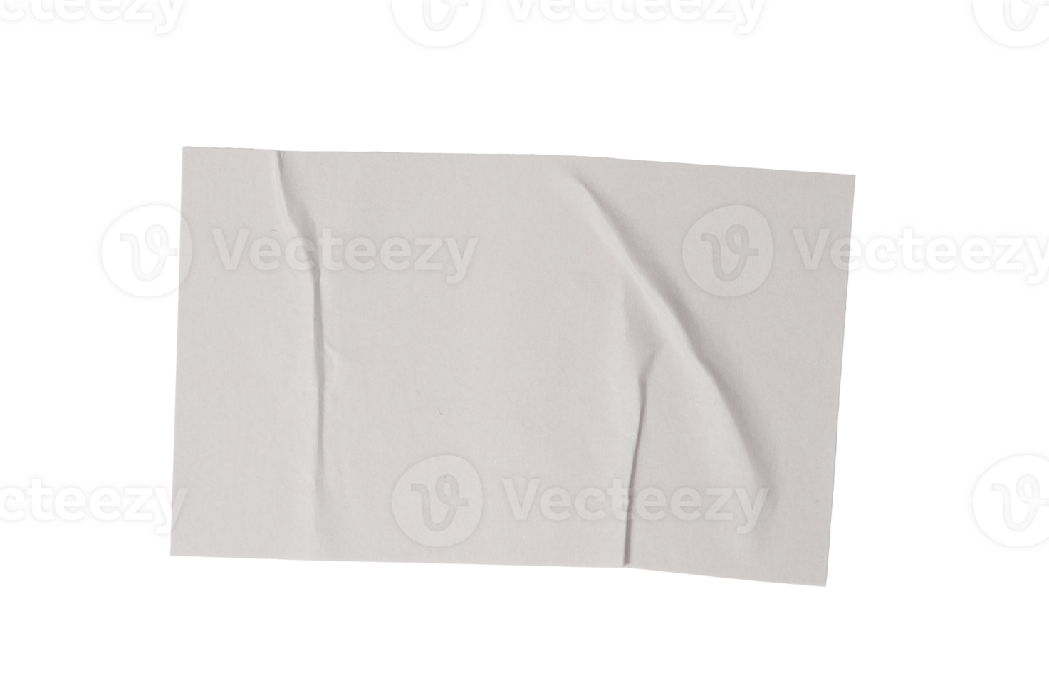 White empty paper sticker mockup sheet curled corner, transparent background offering clean design space for creative content png