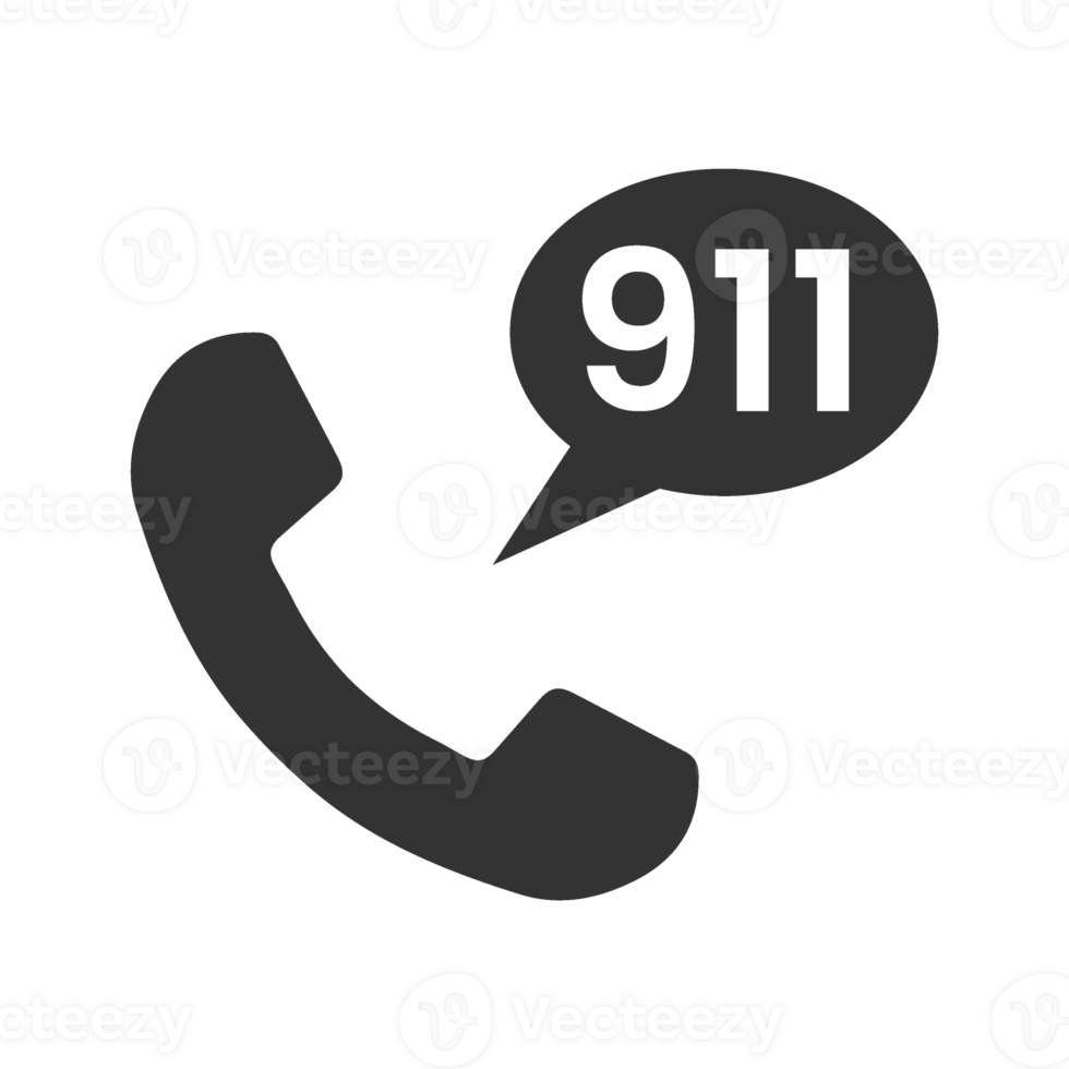 Emergency Icon for 911 Calls and Alerts png