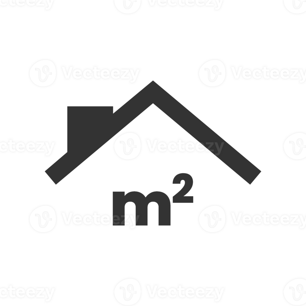 House Icon with m2 for Area Measurement png