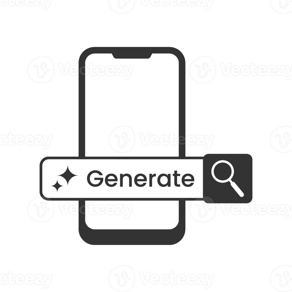 Generate Search Icon on Phone png