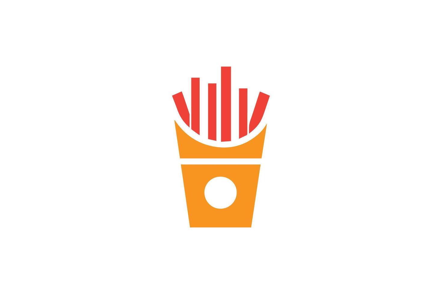 French fries icon illustration vector
