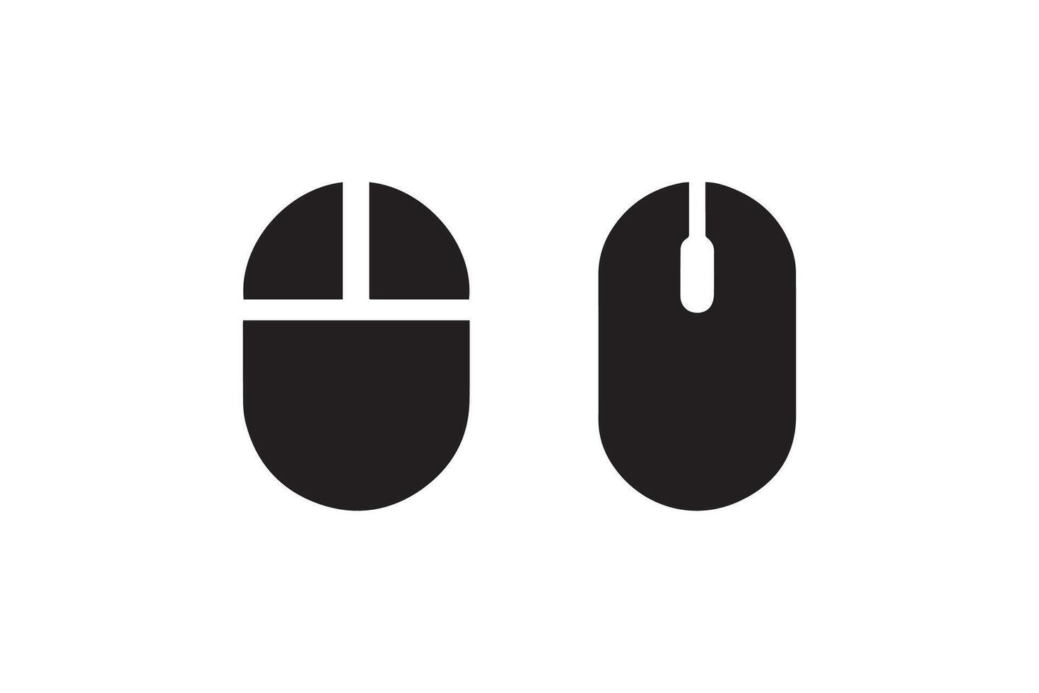 Mouse icon illustration on white background vector