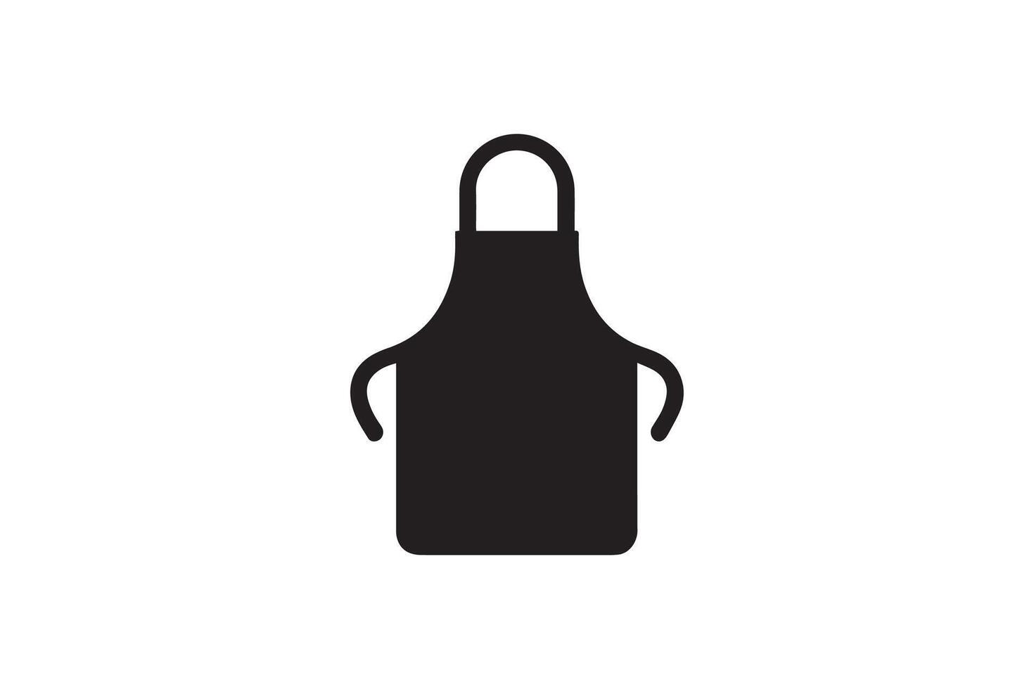 A black apron icon on a white background vector
