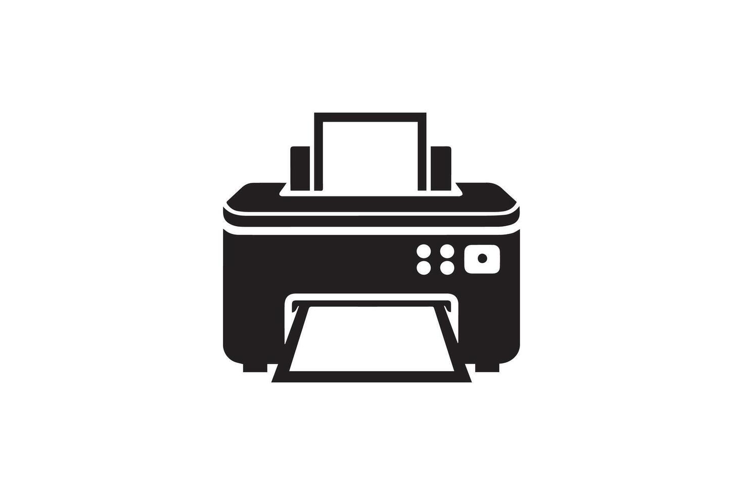 Printer icon illustration on white background vector