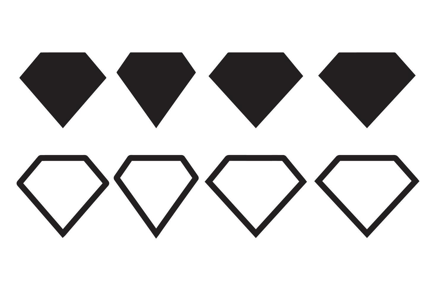 A set of black and white geometric shapes vector