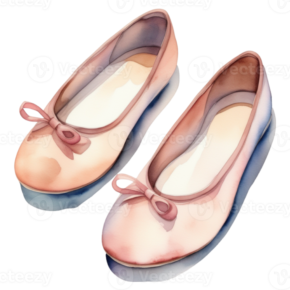 watercolor of a pair ballet shoes png