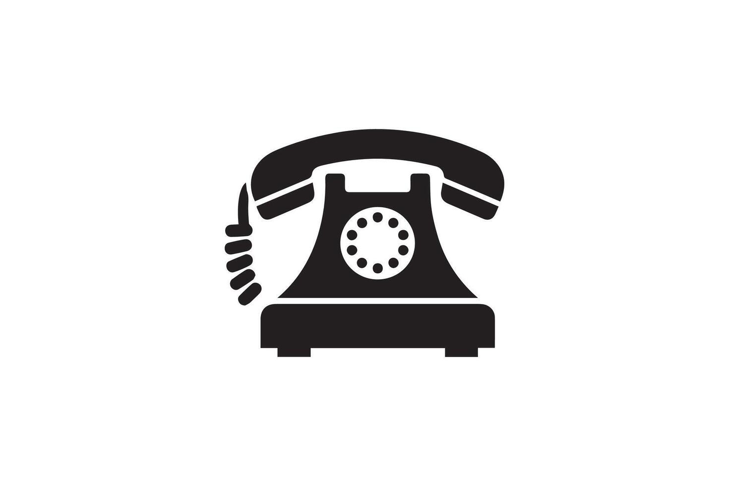 An old fashioned telephone icon on a white background vector