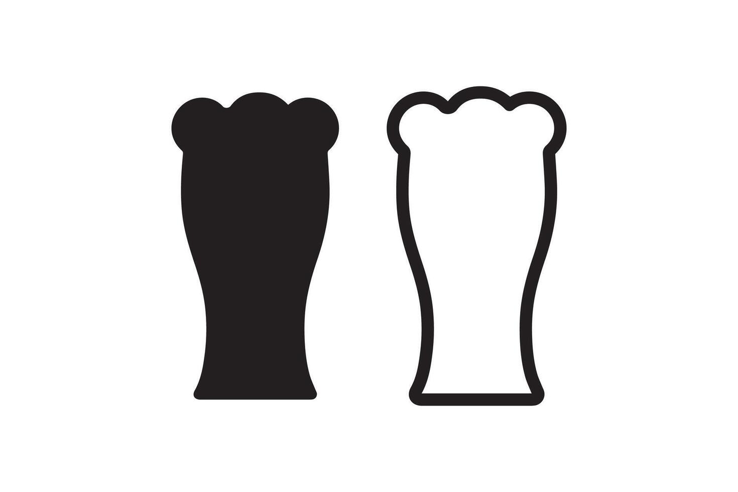 Beer glass icon illustration vector