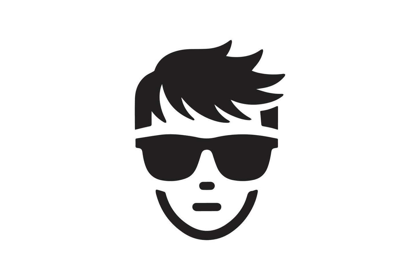 A man with sunglasses on his face vector